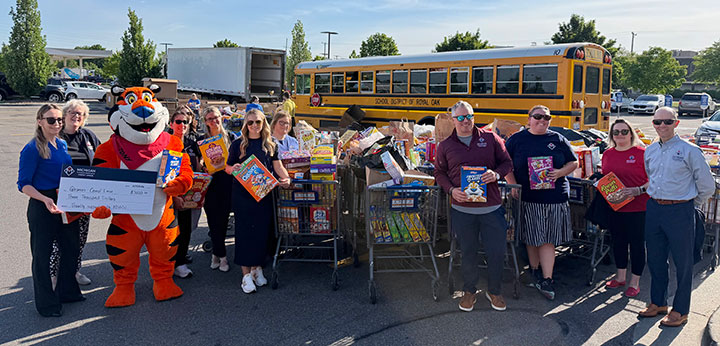 MSGCU employees participating in the Cereal Drive